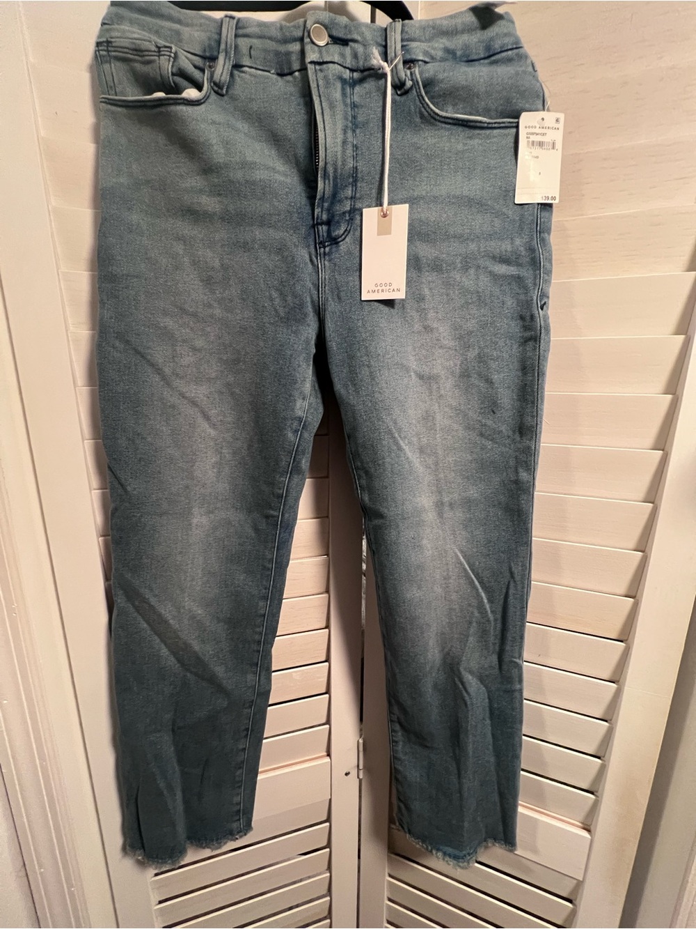 Good American Vintage-Inspired Light Blue Straight Jeans